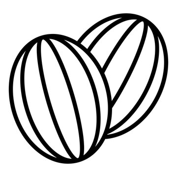 jawbreaker outline icon. large round striped jawbreaker ball candy. hard candy and sweet treat. food and children