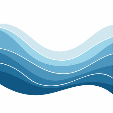 Abstract Blue Waves Background
