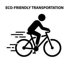 Obraz premium Silhouette of a Person Riding a Bicycle for EcoFriendly Transportation.