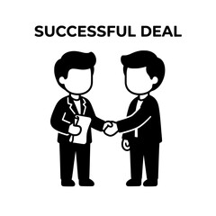 Fototapeta premium Successful Deal Two Businessmen Shaking Hands After Agreement.