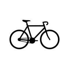Fototapeta premium Black Bicycle Silhouette Vector Icon Design