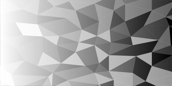Grunge halftone dots pattern texture background. Low poly design. Modern dotted black and white vector illustration. Abstract wavy lines. Triangular polygon backdrop
