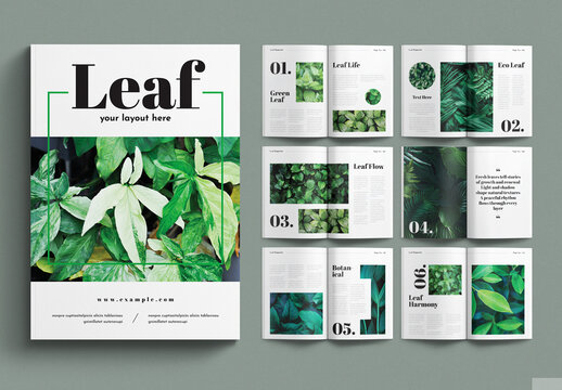 Leaf Nature Magazine Template