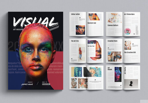 Visual Art Magazine Template