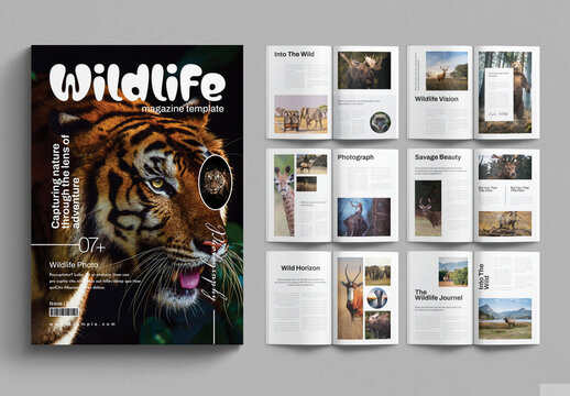 Wildlife Photography Magazine Template