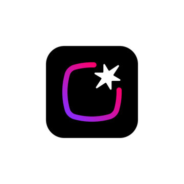 Instagram Instants App Icon. Instagram New Feature Instants Standalone Application Icon Vector. 