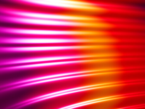 Abstract neon light streaks background &ndash; pink orange red bkue green glowing curved lines wallpaper