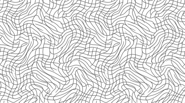 Abstract Monochrome Wavy Line Pattern for Background and Design Projects.