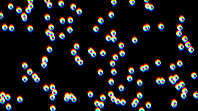 Creepy pixel art style eyeballs animation