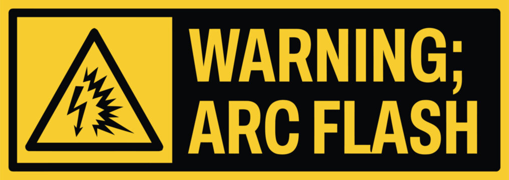 Warning Arc Flash Sign - Electrical Hazard Safety Label for Industrial Workplace