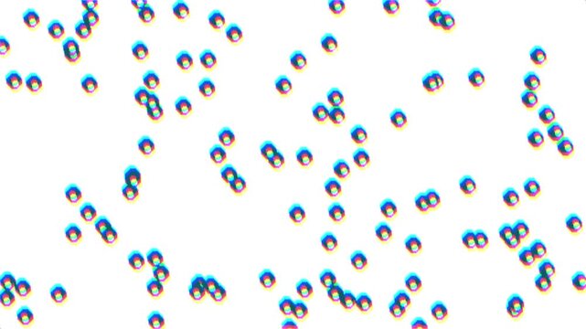 Creepy pixel art style eyeballs animation