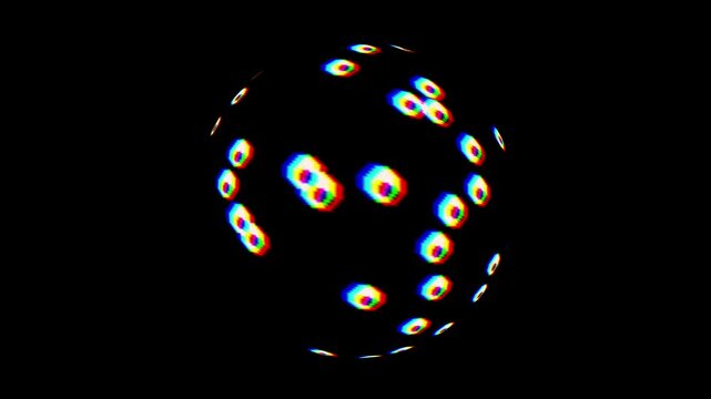 Creepy pixel art style eyeballs animation