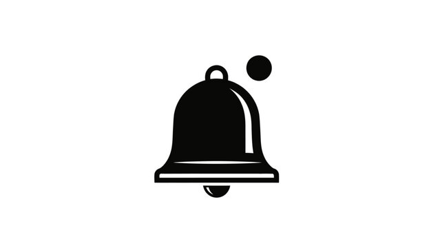 Notification bell icon with alert.