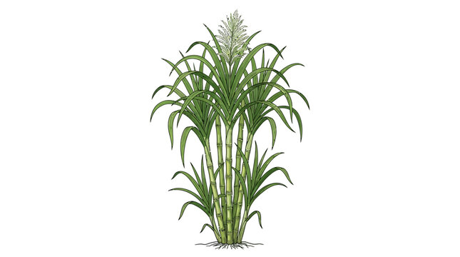 A green plant with long leaves.