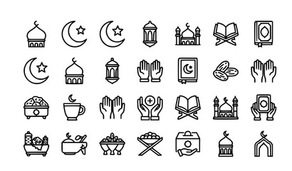 Fototapeta premium Minimal pet icons set veterinary care dog cat paw vaccine outline vector eps10