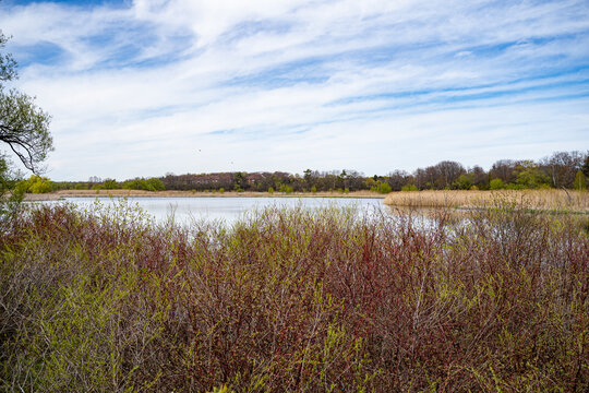 View of Simcoe Point waterway in Ajax Ontario.