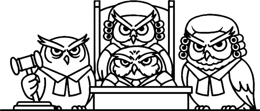 High court owl judges in traditional wigs and robes