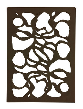 rustic organic shape frame. handmade cutout frame collage. png isolated on transparent background.