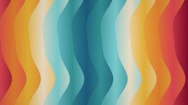 Abstract Gradient Background with Smooth Vertical Wavy Color Stripes