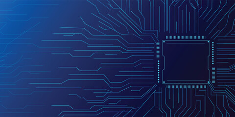Artificial Intelligence AI Chip Processor Technology Background with Futuristic Digital Circuit Network © MEDIA