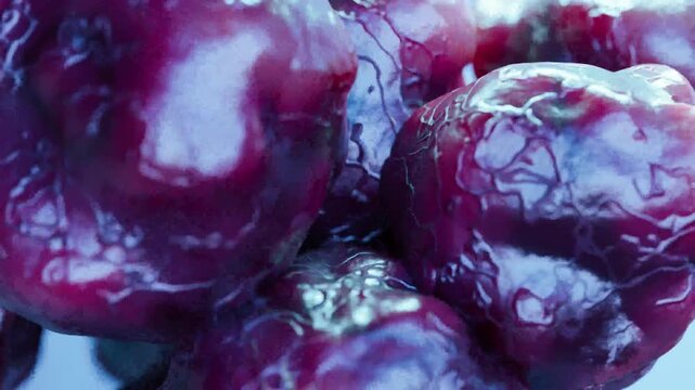 Cancer and virus cells microscopic bacteria infection representing tumor metastasis and embryonic stem cells abstract biology microorganism in 4K Ultra HD footage