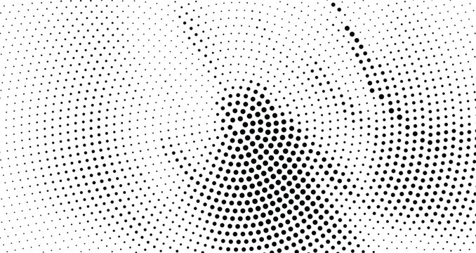 Abstract halftone pattern background with radial dot gradient effect