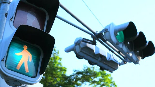 信号機 青から赤へ