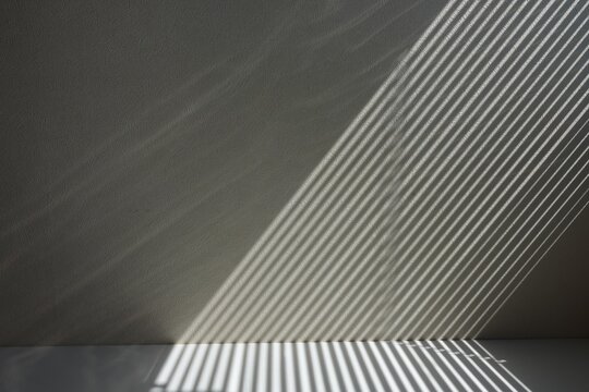Blinds light and shadow stripes on wall background