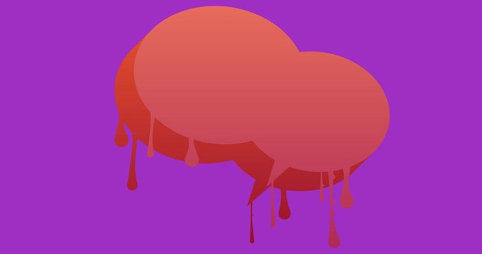 Graffiti speech bubble animation. Abstract modern Messaging sign street art decoration video, Discussion icon performed in urban painting style.