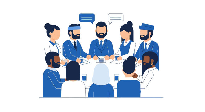 Diverse group of business people.