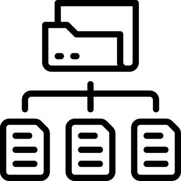 structured data line icon. Clean and minimalist vector icon for websites, mobile apps, presentations, and logos. Fully scalable and customizable for any project.