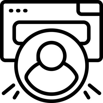 user line icon. Clean and minimalist vector icon for websites, mobile apps, presentations, and logos. Fully scalable and customizable for any project.