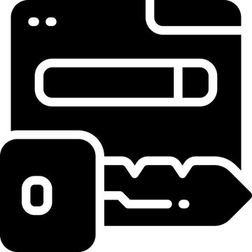password glyph icon. Strong and solid vector icon for websites, mobile interfaces, presentations, and visual branding. High quality and easy to edit.