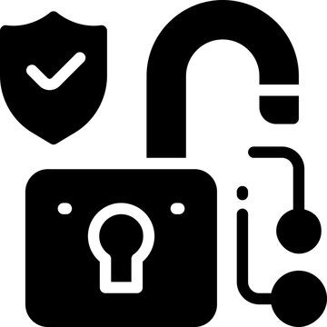 encryption glyph icon. Strong and solid vector icon for websites, mobile interfaces, presentations, and visual branding. High quality and easy to edit.