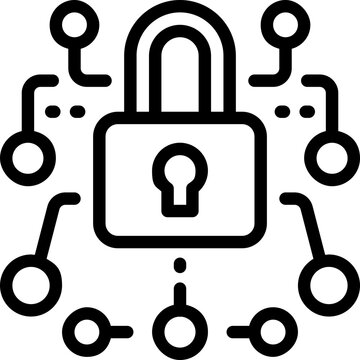 data encryption line icon. Clean and minimalist vector icon for websites, mobile apps, presentations, and logos. Fully scalable and customizable for any project.