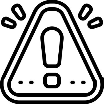 alert line icon. Clean and minimalist vector icon for websites, mobile apps, presentations, and logos. Fully scalable and customizable for any project.