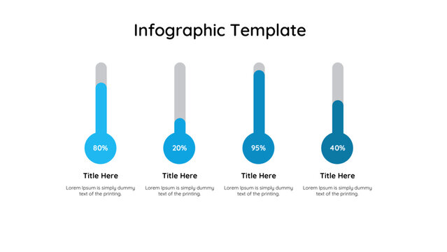 thermometer infographic template for business