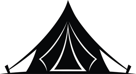 Black tent logo isolated on transparent background © Md Jafar