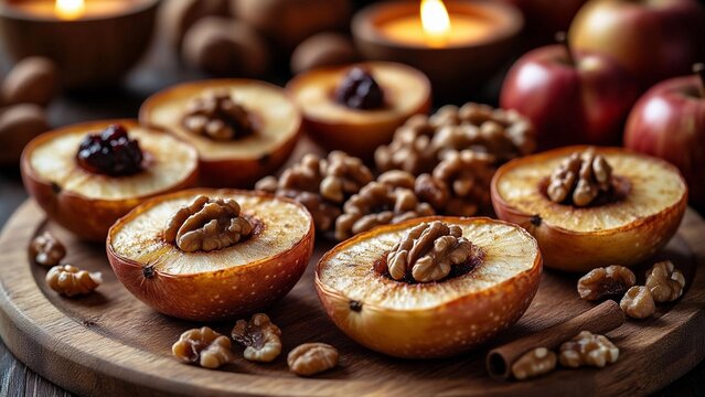 baked apples with nuts