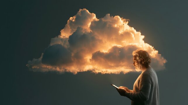 A person playing a high-end cloud game on a tablet device, showcasing seamless mobile gaming technology without lag or hardware limitations.