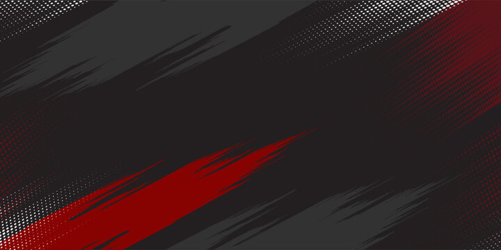 Glitch distorted grunge background. Noise destroyed texture. Red halftone dots blue color pattern gradient grunge texture background.
