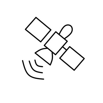 Satellite Communication Outline Icon