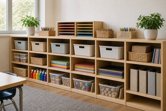 Classroom Cubby Shelves