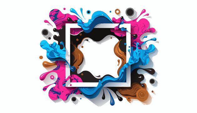 Colorful Layered Fluid Art Background for Creative Design and Modern Branding.eps