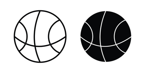 Basketball icon. Flat vector illustration in black. EPS 10 © Franklin