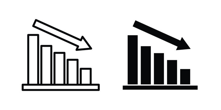 Chat arrow down icon. Flat vector illustration in black. EPS 10