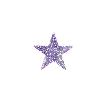 Purple Glitter Holographic Star Sticker