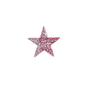 Red Glitter Holographic Star Sticker