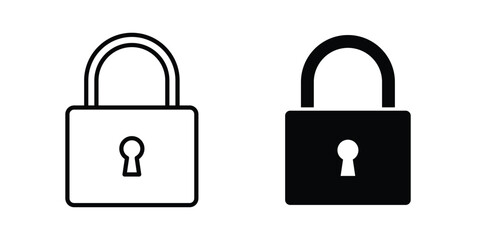 Lock icon. Flat vector illustration in black. EPS 10 © Franklin