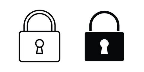 Lock icon. Flat vector illustration in black. EPS 10 © Franklin